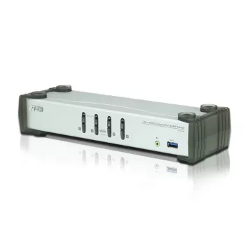 ATEN 4-Port USB 3.1 Gen 1 DisplayPort 1.1 KVMP™ Switch mit Lautsprecher (KVM-Kabel im Lieferumfang)