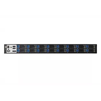 ATEN 16-Port USB 3.0 4K DisplayPort KVM Switch, 4096 x 2160 Pixel, 4K Ultra HD, 26,66 W, Schwarz