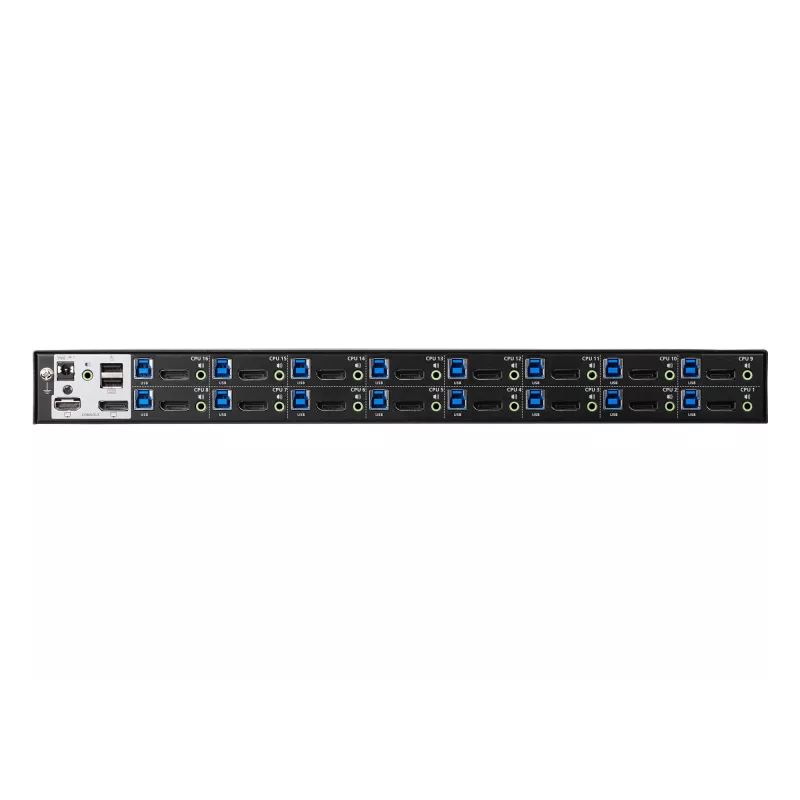 ATEN 16-Port USB 3.0 4K DisplayPort KVM Switch, 4096 x 2160 Pixel, 4K Ultra HD, 26,66 W, Schwarz