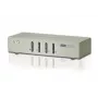 ATEN 4-Port USB VGA KVM mit Audio (KVM-Kabel im Lieferumfang), QXGA, 0,177 W, Grau