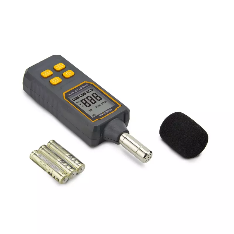 StarTech.com Handheld Digitales Schallpegelmessgerät mit großem LCD, Lärm-/Dezibel-Messgerät für Serverraum/Büro, Audiomonitor, 30-130 dBA Bereich, präzise Min-/Max-Werte