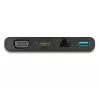 StarTech.com USB-C-Multiport-Adapter mit HDMI, VGA, Gigabit-Ethernet & USB 3.0 – USB-C auf 4K HDMI oder 1080p VGA Display Mini-Dock-Hub – USB Typ-C Reise-Dockingstation für USB-C-Laptops