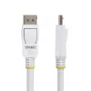 StarTech.com 10ft (3m) Weißes VESA-zertifiziertes DisplayPort 1.2-Kabel, 4K 60Hz, 21,6 Gbit/s, einrastende DP-Stecker, DP 1.2 DisplayPort-Kabel, DP-Monitorkabel, M/M