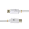 StarTech.com 10ft (3m) Weißes VESA-zertifiziertes DisplayPort 1.2-Kabel, 4K 60Hz, 21,6 Gbit/s, einrastende DP-Stecker, DP 1.2 DisplayPort-Kabel, DP-Monitorkabel, M/M