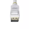 StarTech.com 10ft (3m) Weißes VESA-zertifiziertes DisplayPort 1.2-Kabel, 4K 60Hz, 21,6 Gbit/s, einrastende DP-Stecker, DP 1.2 DisplayPort-Kabel, DP-Monitorkabel, M/M