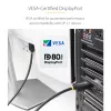 StarTech.com 1m DisplayPort 2.1 Kabel, VESA-zertifiziertes DP80 DisplayPort-Kabel mit UHBR20/HDR/DSC 1.2a/HDCP 2.2, 16K/8K 60Hz, 4K 240Hz, 80 Gbit/s, DP 2.1 Kabel, UHD-Monitorkabel, M/M