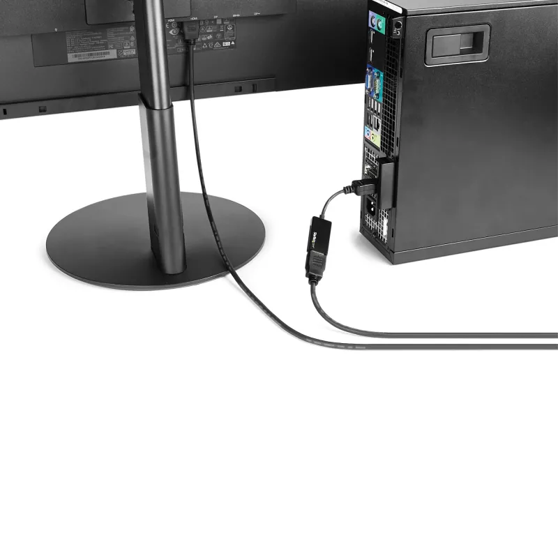 StarTech.com DisplayPort-auf-HDMI-Adapter - 4K 60Hz Aktiver DP 1.4 auf HDMI 2.0 Videokonverter - DP auf HDMI Monitor/TV/Display Kabeladapter Dongle - Einrastender DP-Stecker