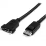 StarTech.com 1 m Panel Mount DisplayPort-Kabel – 4K x 2K – DisplayPort 1.2 Verlängerungskabel Stecker auf Buchse – DP-Videoverlängerungskabel mit Panel Mount DP-Anschluss – DP-Monitorkabel