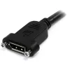 StarTech.com 1 m Panel Mount DisplayPort-Kabel – 4K x 2K – DisplayPort 1.2 Verlängerungskabel Stecker auf Buchse – DP-Videoverlängerungskabel mit Panel Mount DP-Anschluss – DP-Monitorkabel