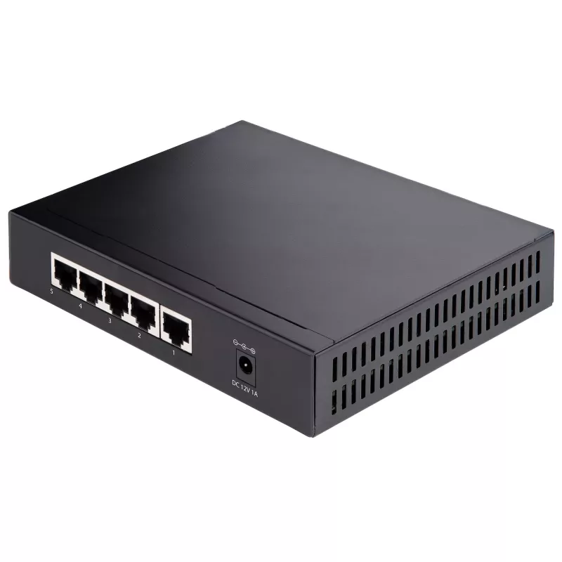 StarTech.com Unmanaged 2.5G Switch – 5-Port Gigabit Switch – 2.5GBASE-T Unmanaged Ethernet Switch – Ethernet-Splitter – DIN-Schienen- oder Wandmontage – Multi-Gigabit – Auto-MDIX – 9K Jumbo