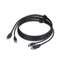 StarTech.com 6ft (1,8 m) DisplayPort und USB 5 Gbit/s KVM-Kabel, 4K 60 Hz, universell kompatibles DP 1.2/USB 3.0 Kombikabel für KVM-Switches