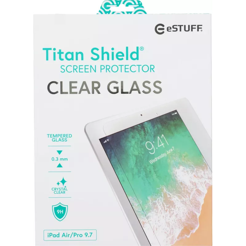 eSTUFF Displayschutzfolie für iPad 9,7 Zoll Alle Modelle – Transparent