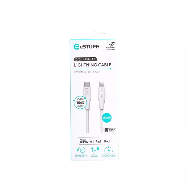 Lightning-Kabel eSTUFF ES602170 1m USB C 2.4A 5V GRS-zertifiziert