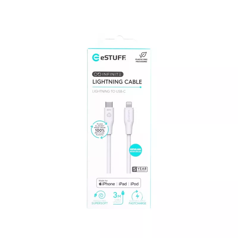 Lightning-Kabel eSTUFF ES602370 3m USB‑C 2,4A 5V