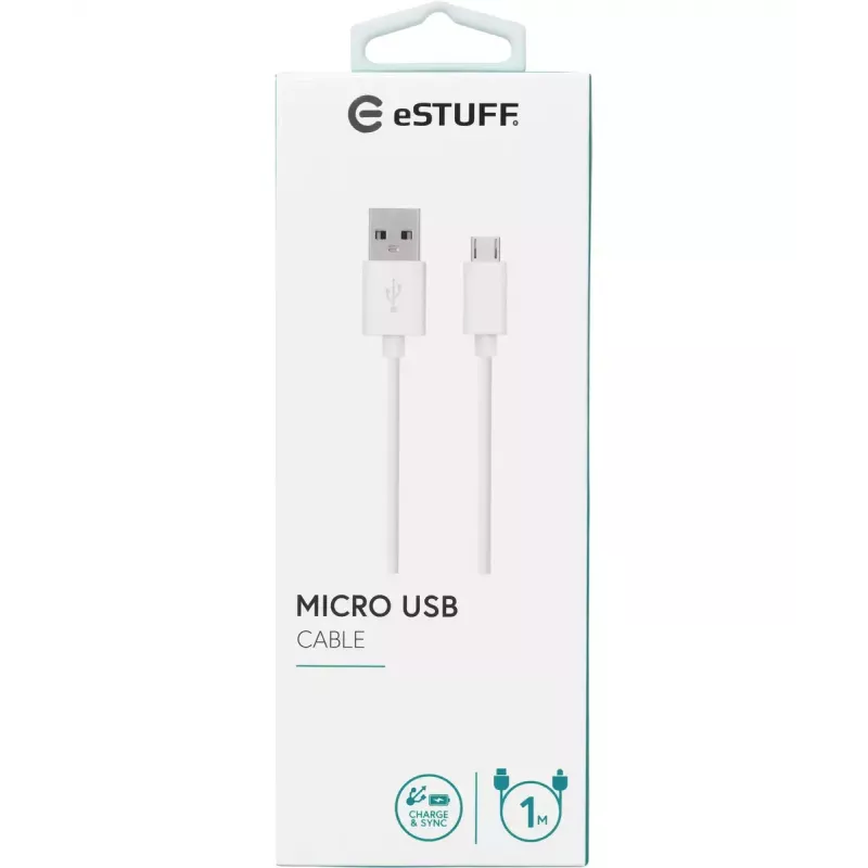 eSTUFF ES603007 USB-Kabel USB 2.0 1 m USB-A auf Micro-USB-B Weiß