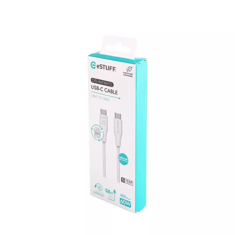 eSTUFF ES604070 USB-Kabel USB 2.0 0,5 m USB C Weiß