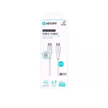 USB-Kabel eSTUFF ES604270 2m USB C Weiß USB 2.0 0,48 Gbit/s