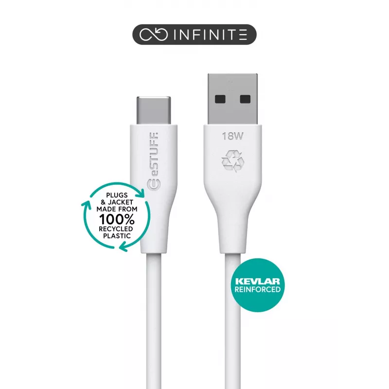 eSTUFF ES605270 USB-Kabel USB 2.0 2 m USB-C USB-A Weiß