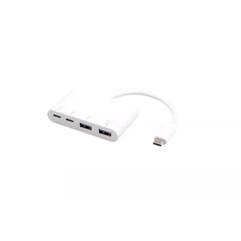 USB-Hub eSTUFF USB-C auf 2 x USB 3.0 & 2 x USB-C 3.1 10000 Mbit/s Weiß