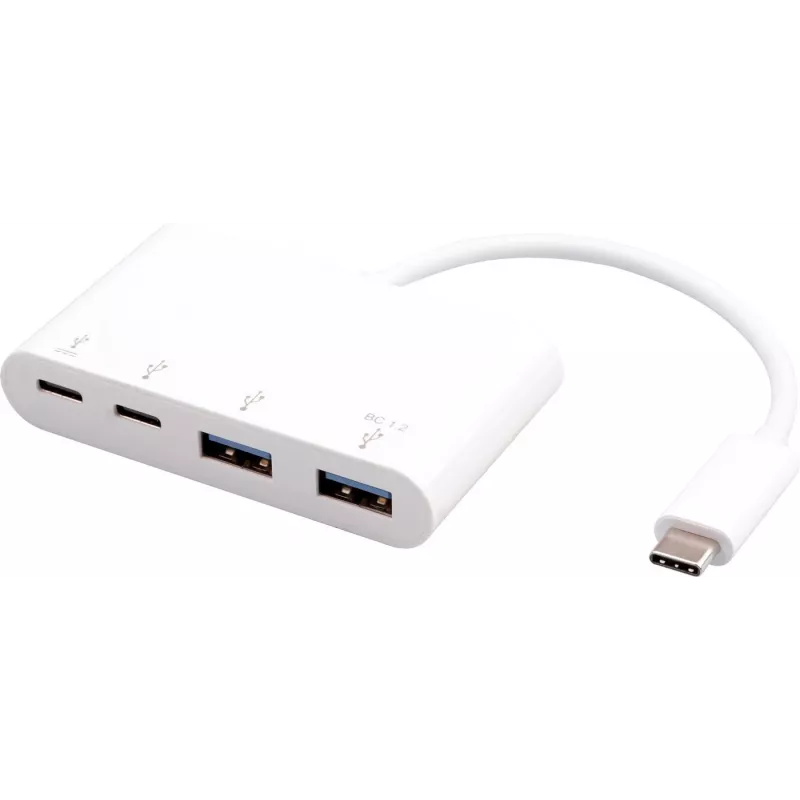 USB-Hub eSTUFF USB-C auf 2 x USB 3.0 & 2 x USB-C 3.1 10000 Mbit/s Weiß