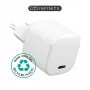 eSTUFF 100% recyceltes Plastik - Heimladegerät USB-C PD 3A 20W, EU-Stecker - Weiß
