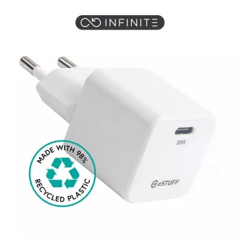 eSTUFF ES637027 mobiles Ladegerät Smartphone Weiß AC Schnellladen Innenbereich