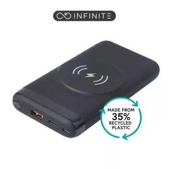 eSTUFF ES641042 Powerbank Lithium-Polymer (LiPo) 10000 mAh Kabelloses Laden Schwarz