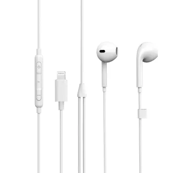 eSTUFF In-Ear-Kopfhörer für Apple-Geräte, Kabelgebunden, Anrufe/Musik, 90 g, Kopfhörer, Weiß