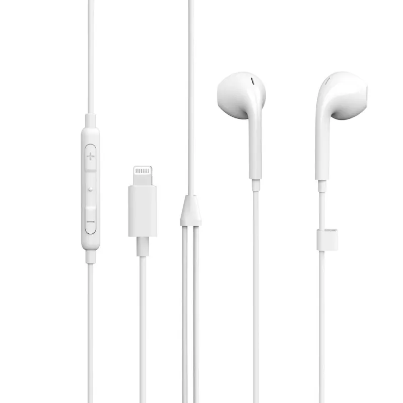 eSTUFF In-Ear-Kopfhörer für Apple-Geräte, Kabelgebunden, Anrufe/Musik, 90 g, Kopfhörer, Weiß