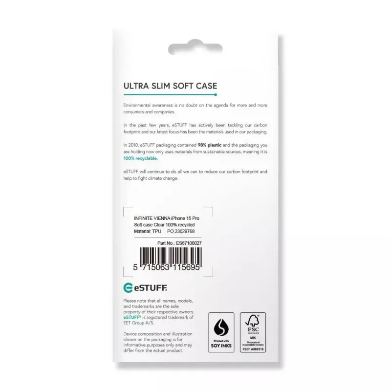 eSTUFF ES67100027 Handyhülle 15,5 cm (6,1 Zoll) Cover Transparent
