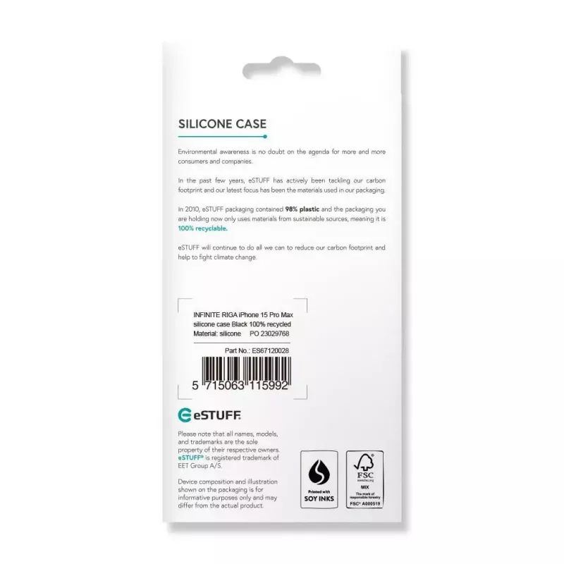 eSTUFF ES67120028 Handyhülle 17 cm (6,7 Zoll) Cover Schwarz