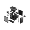 PC-Gehäuse Fractal Design Define 7 Nano Schwarz — Mini-ITX/Mini-DTX, ATX-Netzteil, gehärtetes Glas, 205×399×361 mm
