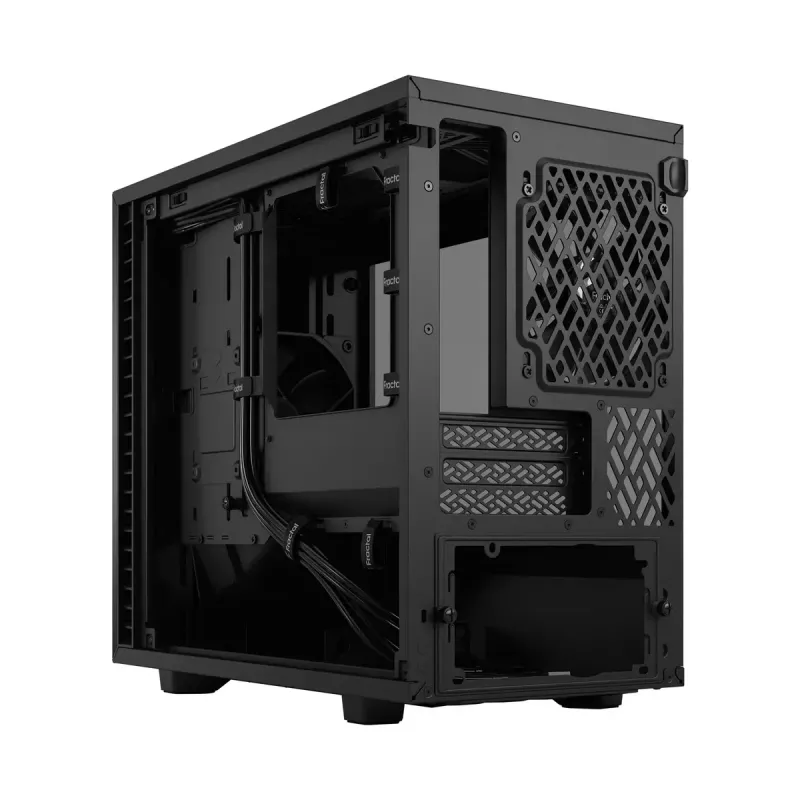 PC-Gehäuse Fractal Design Define 7 Nano Schwarz — Mini-ITX/Mini-DTX, ATX-Netzteil, gehärtetes Glas, 205×399×361 mm