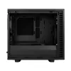 PC-Gehäuse Fractal Design Define 7 Nano Schwarz — Mini-ITX/Mini-DTX, ATX-Netzteil, gehärtetes Glas, 205×399×361 mm