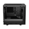 PC-Gehäuse Fractal Design Define 7 Nano Schwarz — Mini-ITX/Mini-DTX, ATX-Netzteil, gehärtetes Glas, 205×399×361 mm