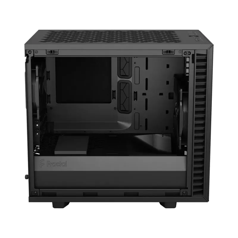 PC-Gehäuse Fractal Design Define 7 Nano Schwarz — Mini-ITX/Mini-DTX, ATX-Netzteil, gehärtetes Glas, 205×399×361 mm