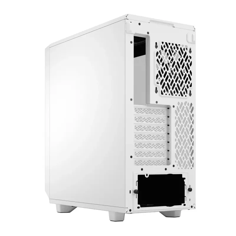 PC-Tower-Gehäuse Fractal Design Meshify 2 Compact — Weiß, unterstützt ATX-Netzteile, 2×140 mm vorne, 1×120 mm hinten, 2,5-Zoll-/3,5-Zoll-Laufwerke, 210×424×475 mm