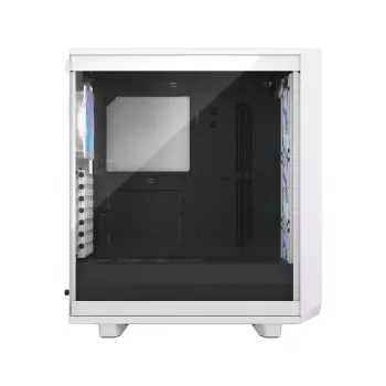 PC-Gehäuse Fractal Design Meshify 2 Compact RGB Weiß — ATX/microATX/Mini-ITX, unterstützt 3x120 mm vorne + 1x120 mm hinten, 2,5 Zoll/3,5 Zoll Laufwerke