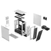 PC-Gehäuse Fractal Design Meshify 2 Compact RGB Weiß — ATX/microATX/Mini-ITX, unterstützt 3x120 mm vorne + 1x120 mm hinten, 2,5 Zoll/3,5 Zoll Laufwerke