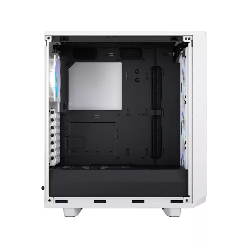PC-Gehäuse Fractal Design Meshify 2 Compact RGB Weiß — ATX/microATX/Mini-ITX, unterstützt 3x120 mm vorne + 1x120 mm hinten, 2,5 Zoll/3,5 Zoll Laufwerke