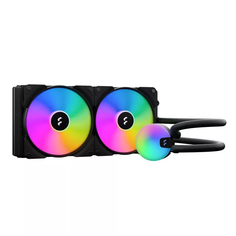 All-in-One-Flüssig-CPU-Kühler Fractal Design Lumen S28 v2 RGB — 140-mm-Lüfter, 500–1700 U/min, Schwarz