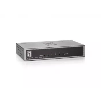 LevelOne 5-Port Fast Ethernet Switch, 1 x SC Multi-Mode Glasfaser