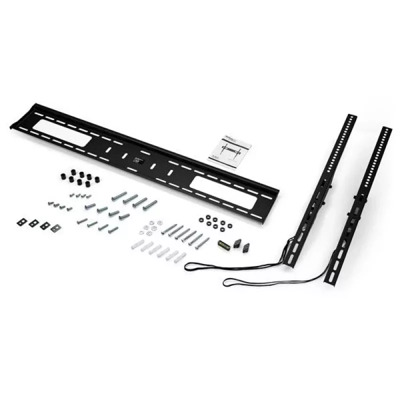 StarTech.com TV-Wandhalterung für 60-100 Zoll VESA-Displays (165lb/75kg) – Schwerlast-Neigbare Universal-TV-Wandhalterung – Verstellbare Montagehalterung für große Flachbildschirme – Flaches Profil
