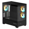 GIGABYTE C201 PANORAMIC PC-Gehäuse – Mid Tower, m-ATX, 360-mm-Radiator-Unterstützung, 3 vorinstallierte Lüfter, USB 3.0, Unterstützung für RGB Fusion