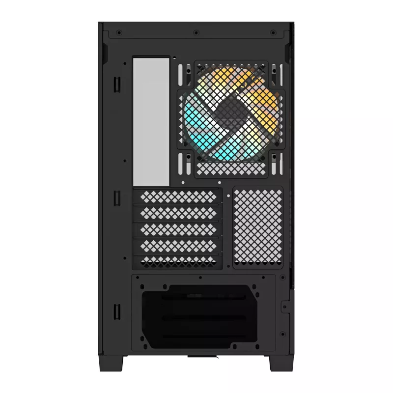 GIGABYTE C201 PANORAMIC PC-Gehäuse – Mid Tower, m-ATX, 360-mm-Radiator-Unterstützung, 3 vorinstallierte Lüfter, USB 3.0, Unterstützung für RGB Fusion