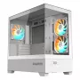 GIGABYTE C201 PANORAMIC ICE PC-Gehäuse – Mid Tower, m-ATX, 360-mm-Radiator-Unterstützung, 3 vorinstallierte Lüfter, USB 3.0, RGB-Fusion-Unterstützung