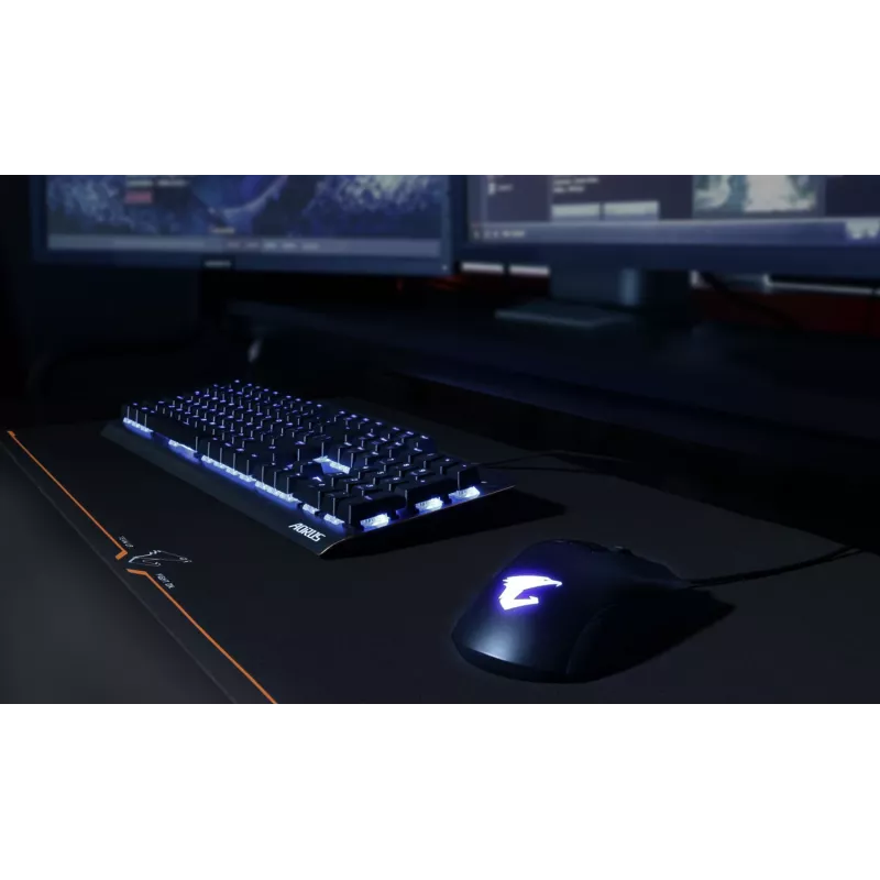 GIGABYTE AMP900 Gaming-Mauspad Schwarz, Orange