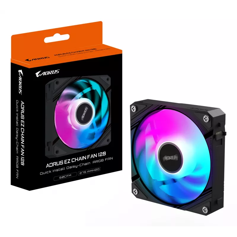 All-in-One-Flüssigkeitskühler GIGABYTE AORUS EZ CHAIN FAN 120 12 cm Schwarz