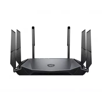 MSI RadiX AX6600 WiFi 6 Tri-Band WLAN-Router Gigabit Ethernet Tri-Band (2,4 GHz / 5 GHz / 5 GHz) Schwarz