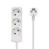 Microconnect GRU003W Stromverlängerung 1,8 m 3 AC-Steckdosen Innenbereich Weiß